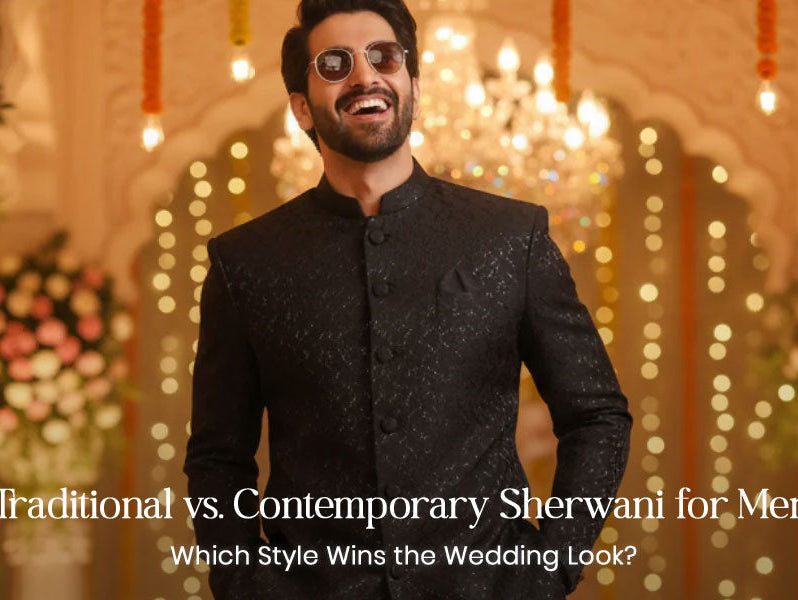 Traditional vs. Contemporary Sherwani for Men: Which Style Wins the Wedding Look?