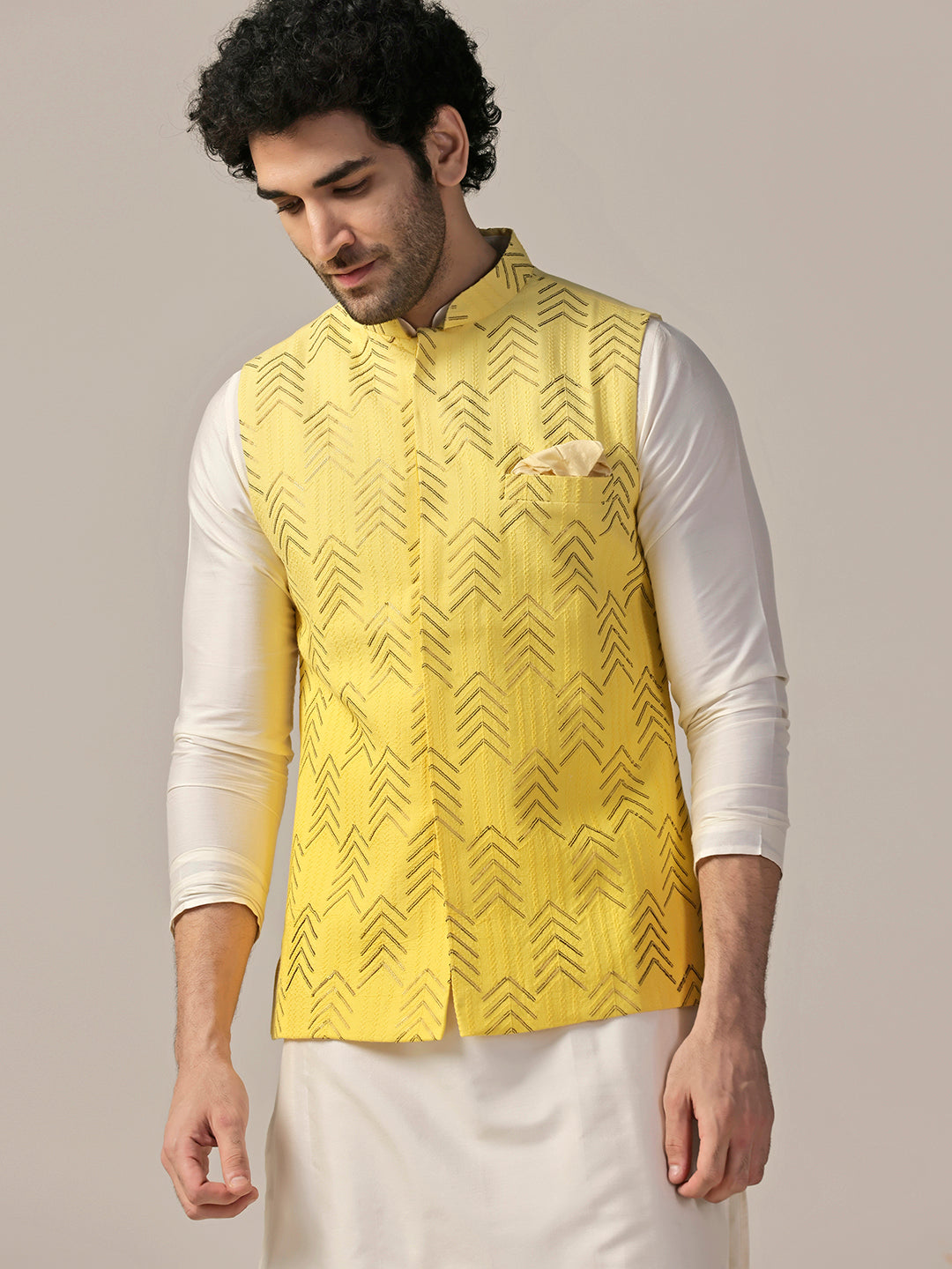 yellow churidar top