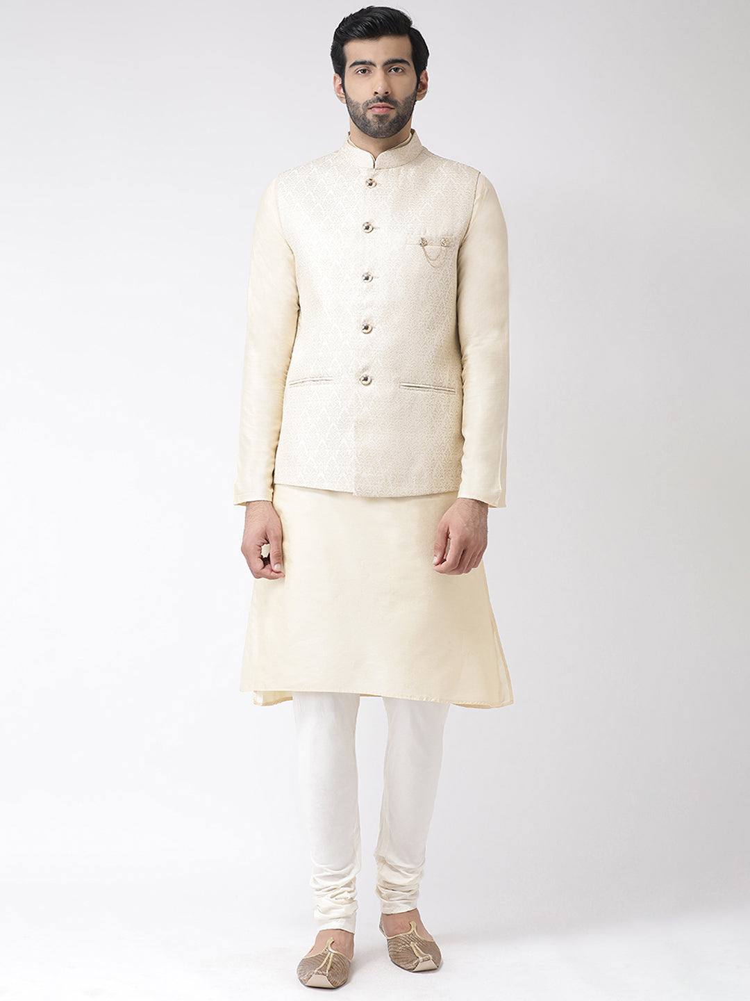 Buy KISAH Men's Nehru Jacket, Multi Cotton Blend, Printed Regular Fit  Sleeveless Mandarin Collar (Small) at Amazon.in