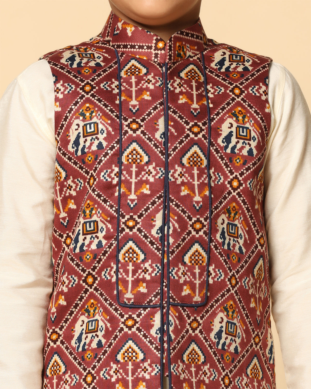 Kisah Boys Pink Nehru Jacket - Kisah